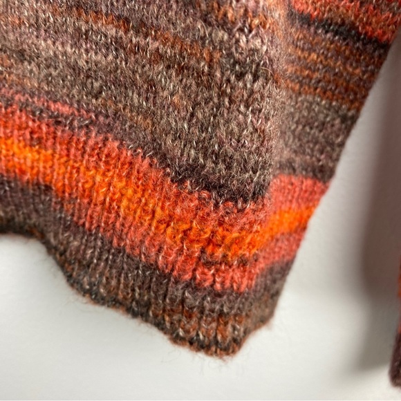 B. Young Mohair Wool Blend Burnt Orange Crew Neck Sweater Medium - Picture 5 of 8